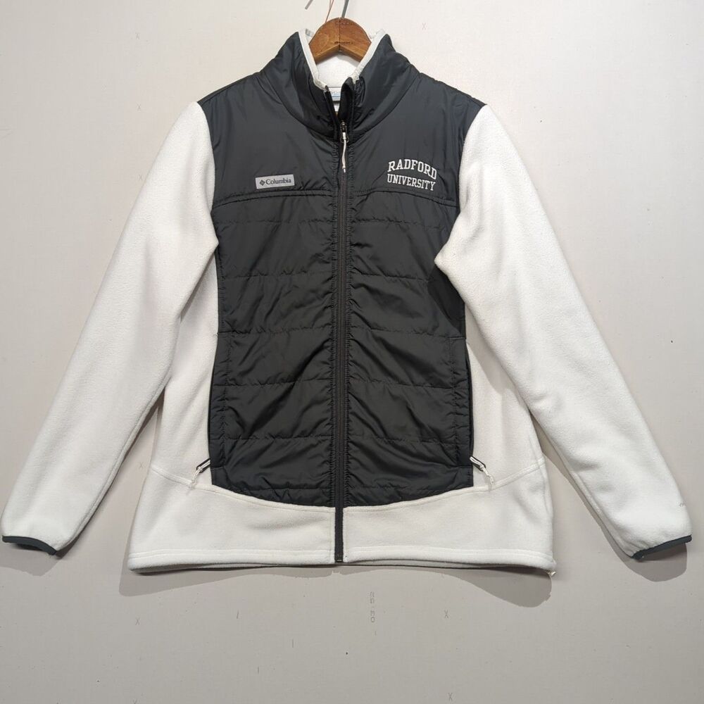 Radford University Columbia Women's Omni Heat Fleece Jacket White Gray Large